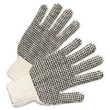 Anchor Brand Regular-Weight PVC-Dot String-Knit Gloves Men's Pack of 12