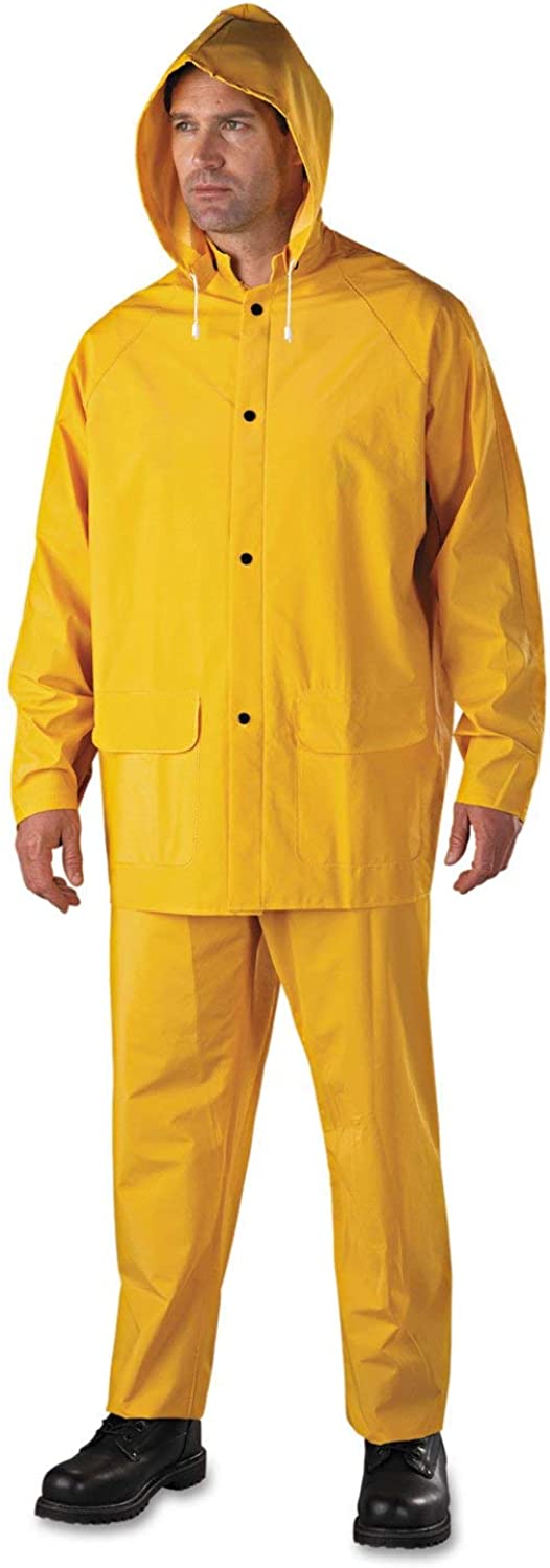 ANCHOR BRAND, 101-9000-3XL, ANCHOR 35 MIL 3 PIECE RAIN SUIT PVC/POLYESTER