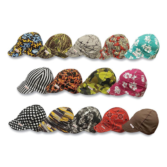 Comeaux Caps 118-2000R-8 Deep Round Crown Caps, 8", Assorted Prints Multicolor Size 8