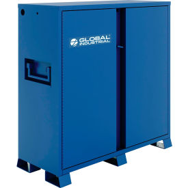 Global Industrial&#153; Jobsite Cabinet 2 Doors 52 Cu. Ft. Steel Blue