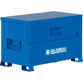 Global Industrial&#153; Jobsite Piano Box Chest 40 Cu. Ft. Steel Blue