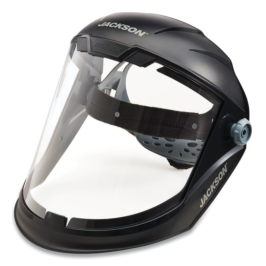 Jackson Safety MAXVIEW Series Premium Face Shields with Headgear, Uncoated/Clear, 9 in H x 13-1/4 in L Nylon/1 pcs