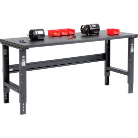 Global Industrial&#153; Adjustable Height Workbench 72 x 30"" Steel Square Edge Black