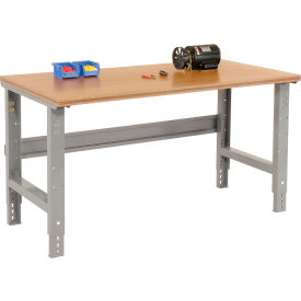 Global Industrial&#153; Adjustable Height Workbench 48 x 30"" Shop Top Square Edge Gray