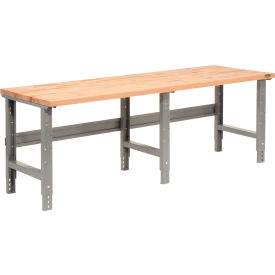Global Industrial&#153; Extra Long Workbench 96 x 30"" Adjustable Height Birch Square Edge Gray