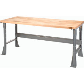 Global Industrial&#153; Workbench with Flared Leg 60 x 36"" Maple Butcher Block Square Edge