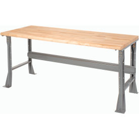 Global Industrial&#153; Workbench with Flared Leg 60 x 30"" Maple Butcher Block Safety Edge
