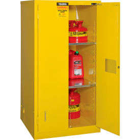 Global Industrial&#153; Flammable Cabinet Self Close Double Door 60 Gallon 34""Wx34""Dx65""H