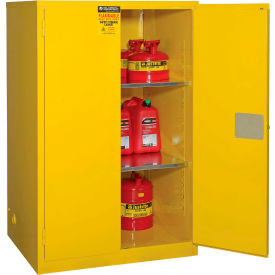 Global Industrial&#153; Flammable Cabinet Manual Close Double Door 90 Gallon 43""W x 34""D x 65""H