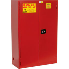 Global Industrial&#153; Paint & Ink Storage Cabinet Manual Close DBL Door 72 Gallon 43""Wx18""Dx65""H