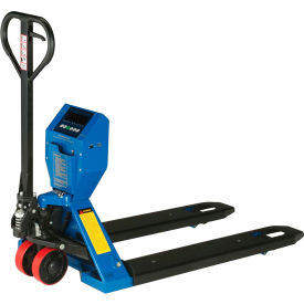 Global Industrial&#153; Low-Profile Manual Pallet Jack Scale Truck 5000 lb. Cap 27""W x 48""L Forks