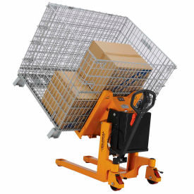Global Industrial&#153; Battery Powered Container Pallet & Skid Tilter 2200 lb Cap 22-1/2x32 Fork