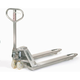 Global Industrial&#153; Manual Pallet Jack Stainless 4400 lb. Capacity 27""W x 48""L Forks