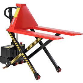 Global Industrial&#153; Battery Powered High-Lift Skid Truck 3300 lb. Capacity 27""W x 44""L Forks