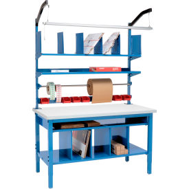 Global Industrial&#153; Complete Packing Workbench Laminate Square Edge 60""W x 36""D
