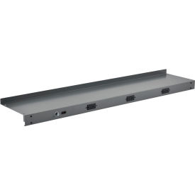 Global Industrial&#153; Steel Upper Shelf W/ 3 Duplex Outlets 60""W x 12""D Gray