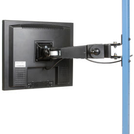 Global Industrial&#153; 10-30"" Flat Panel Vesa LCD Monitor Arm 16-3/8""W Black