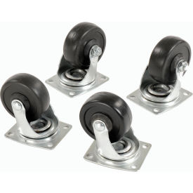 Set of (4) Swivel 4"" Replacement Casters for Global Industrial&#153; Hardwood Dolly 1200 Lb. Cap.