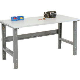 Global Industrial&#153; 72x36 Adjustable Height Workbench C-Channel Leg - ESD Square Edge Gray