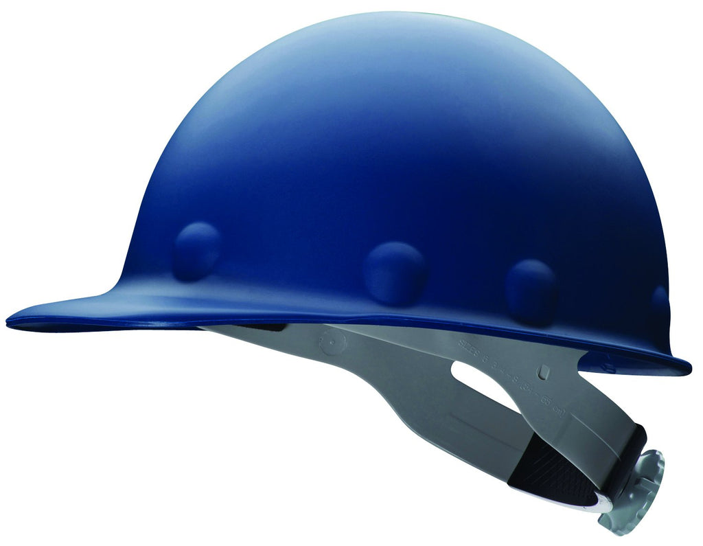 Fibre-Metal by Honeywell P2A Hard Hat with 8-Point Ratchet Suspension, Injection Molded Fiberglass, Blue Pack of 1