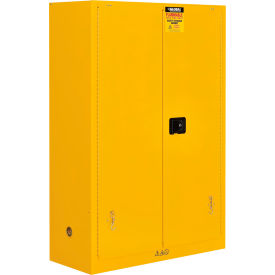Global Industrial&#153; Flammable Cabinet Self Close Double Door 45 Gallon 43""Wx18""Dx65""H