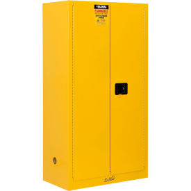 Global Industrial&#153; Flammable Cabinet w/ Manual Close Door 44 Gallon 34""W x 18""D x 65""H 18 Ga