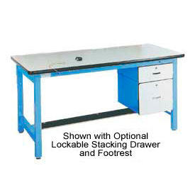 Pro-Line 60 X 30 HD6030PL-HDLE-L14 Fixed Height Heavy Duty  Workbench Plastic Laminate Top - Blue