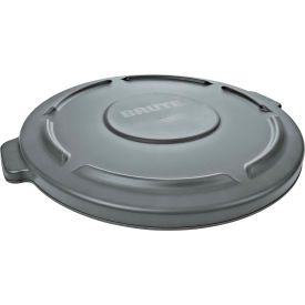 Rubbermaid&#174; Flat Lid For 20 Gallon Brute Round Trash Container Gray - 2619-60