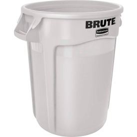 Rubbermaid Brute&#174; 1779740 Trash Container w/Venting Channels 44 Gallon - White