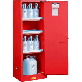 Justrite&#174; Paint & Ink Cabinet With Manual Close Single Door 22 Gallon Capacity Red