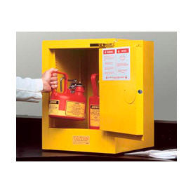 Justrite Flammable Liquid Cabinet 4 Gallon Self-Close Single Door Vertical Storage