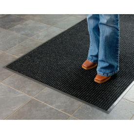 Apache Mills Brush & Clean&#153; Entrance Mat 3/8"" Thick 3' x Up to 60' Charcoal