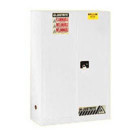 Justrite&#174; Drum Cabinet 45 Gal. Capacity Vertical Manual Close Hazmat Flammable W/ Drum Support