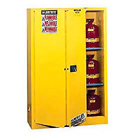 Justrite Flammable Cabinet With Self Close Bi-Fold Door 45 Gallon