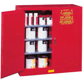 Justrite&#174; Paint & Ink Cabinet w/ Self Close Double Doors 40 Gal. Cap. 43""W x 18""D x 44""H