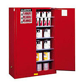 Justrite&#174; Paint & Ink Cabinet w/ Self Close Double Doors 60 Gal. Cap. 43""W x 18""D x 65""H