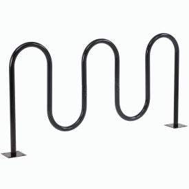 Global Industrial&#153; Wave Bike Rack 7-Bike Capacity Flange Mount Black
