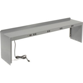 Global Industrial&#153; 254755B Workbench Power Riser W/ 6 Outlets 96""W x 15""D Gray