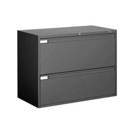 Global Furniture 9300 Series 42""W 2 Drawer Binder Lateral File Cabinet Black