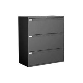 Global Furniture 9300 Series 42""W 3 Drawer Binder Lateral File Cabinet Black