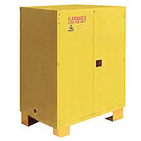 Global Industrial&#153; Flammable Cabinet W/Legs Manual Close Double Door 120 Gal. 59""Wx34""Dx69""H