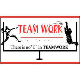 Banner There is no ""I"" in Teamwork 3ft x 5ft