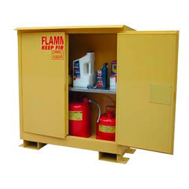 Flammable Safety Cabinet with Roof - 30 Gallon Self Close Doors