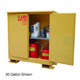 Flammable Safety Cabinet with Roof - 45 Gallon Self Close Doors
