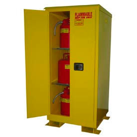 Flammable Safety Cabinet with Roof - 60 Gallon Manual Doors