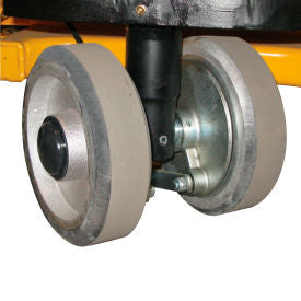 Two 7"" Polyurethane Steer Wheels & Brakes 272147 for Wesco&#174; Pallet Truck 984873