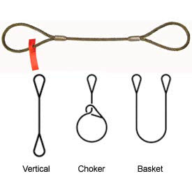Lift-All&#174; 12IEEX4 Permaloc&#8482; Wire Rope Sling 1/2"" x 4' Eye to Eye