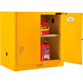 Global Industrial&#153; Flammable Cabinet Self Close Single Door 22 Gallon 35""Wx22""Dx35""H