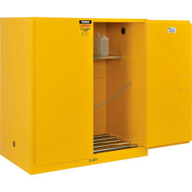 Global Industrial&#8482; 110 Gallon Drum Storage Safety Cabinet 59""W x 34""D x 65""H Manual Close