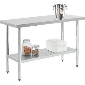 Global Industrial&#153; 430 Stainless Steel Table 48 x 24"" Undershelf